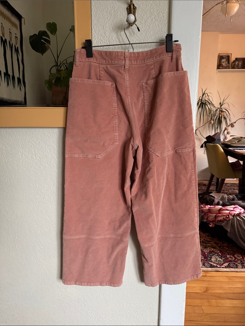 Everlane Way-High Gardener Cropped Pants - 8 US - light salmon corduroy - Picture 4 of 5
